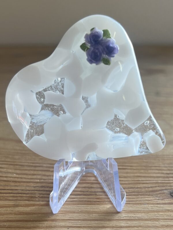 Medium glass pocket heart (swish)