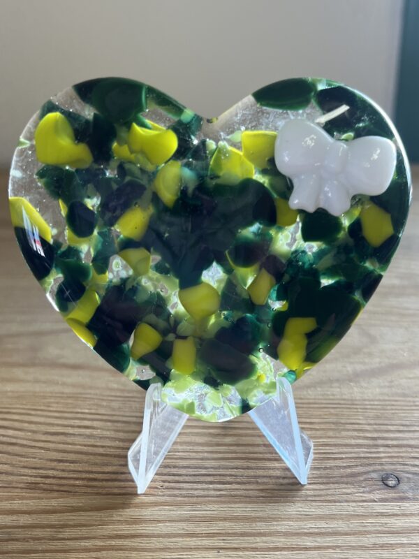 Large glass pocket heart