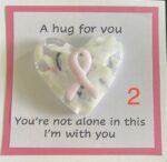 A Hug for You card with medium heart "You're not alone in this; I am with you"