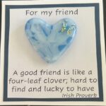 For My Friend card with medium glass pocket heart