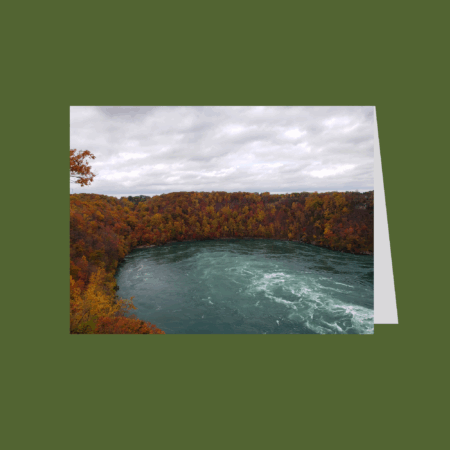 Niagara River whirlpool autumn fall card