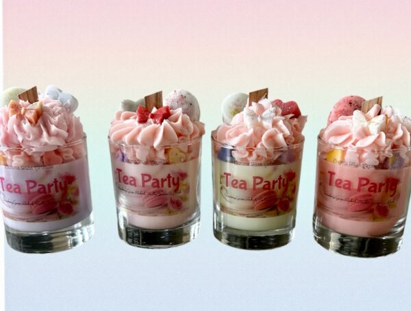 Tea Party Whipped Candle
