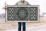 Boho Wall Design Multi Layered Masterpiece 54"x23"