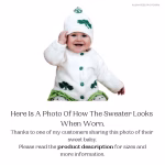 Bernese Mountain Dog Baby Sweater, Handmade Knitted Baby Sweater, Personalized Baby Sweater