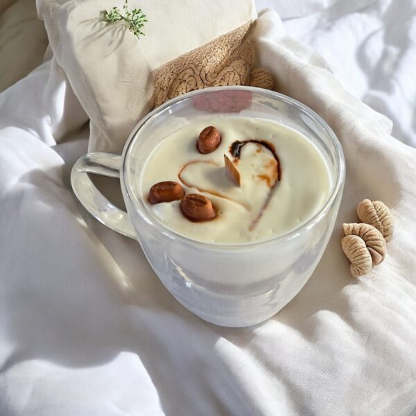 Custom Coffee Candle: Americano Scent, Coconut Apricot Wax (13.5 oz)