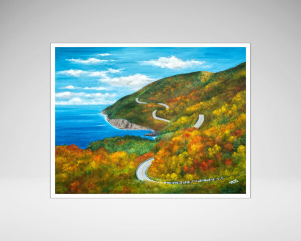 Cabot Trail Giclée Print – Acrylic Painting of Cape Breton, Nova Scotia