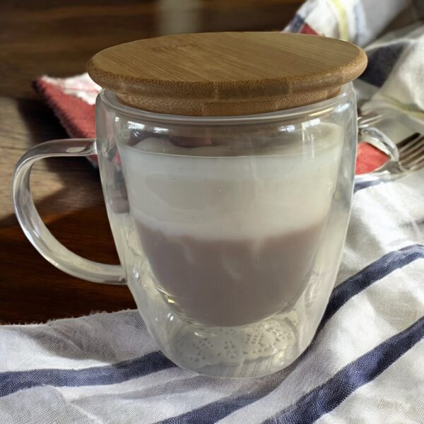 Custom Coffee Candle: Americano Scent, Coconut Apricot Wax (13.5 oz)