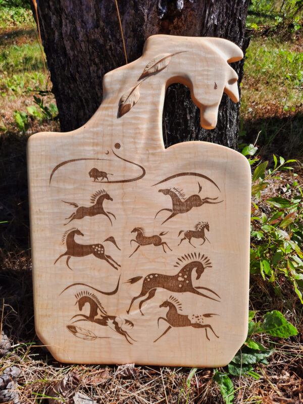The Way of the Horse wooden cutting board/charcuterie board