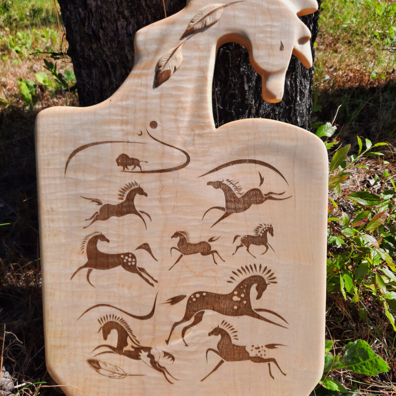 The Way of the Horse wooden cutting board/charcuterie board