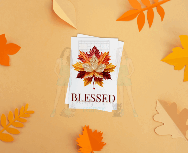 Fall Gratitude Greeting Card Set – 5x7 Autumn Cards with Envelopes (Set of 5, Blank Inside)