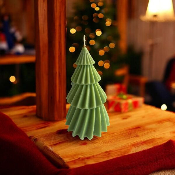 Blue Spruce Christmas Tree Candle: Coconut Soy Wax Holiday Decor