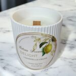 Citrus Soy Candle in Jesmonite Vessel: Limoncello Creme Scent
