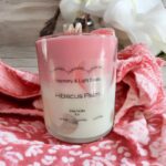 Iced Hearts Latte Candle: Hibiscus Palm Scented Soy Wax Candle
