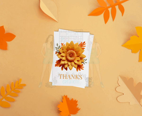 Fall Gratitude Greeting Card Set – 5x7 Autumn Cards with Envelopes (Set of 5, Blank Inside)