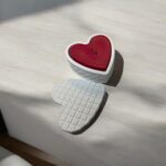 Heart Shaped Soy Wax Candle: Serenity Scented Jesmonite Vessel