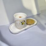 Citrus Soy Candle in Jesmonite Vessel: Limoncello Creme Scent