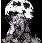 Baby Elephant Original Hand Drawn Art