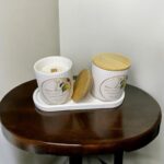 Citrus Soy Candle in Jesmonite Vessel: Limoncello Creme Scent