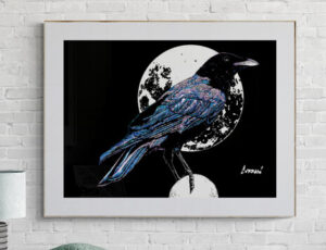 Crow original hand drawn art