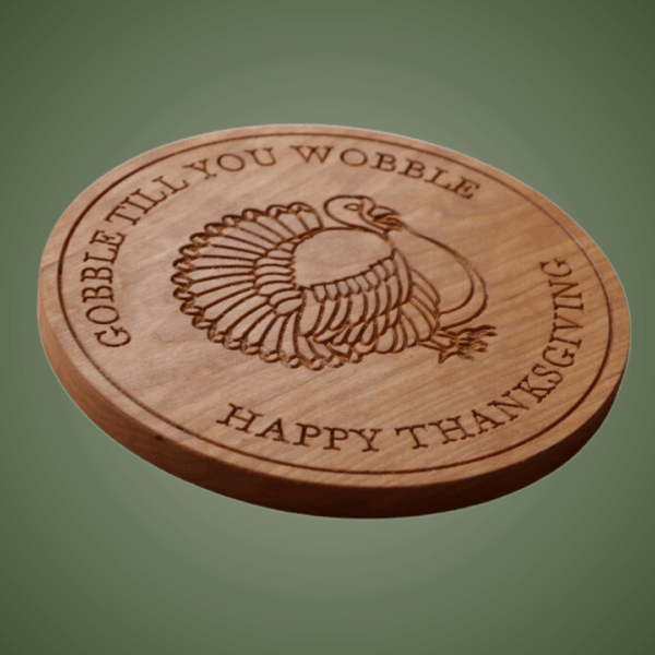 Personalized Thanksgiving Turkey Trivet: Carved Wood Trivet