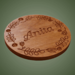 Carved Wood Trivet: Personalized Name Trivet