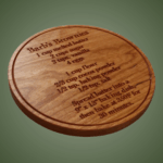 Personalized Family Recipe Trivet: Carved Wood Trivet