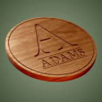 Personalized Initial & Name Trivet: Carved Wood Trivet