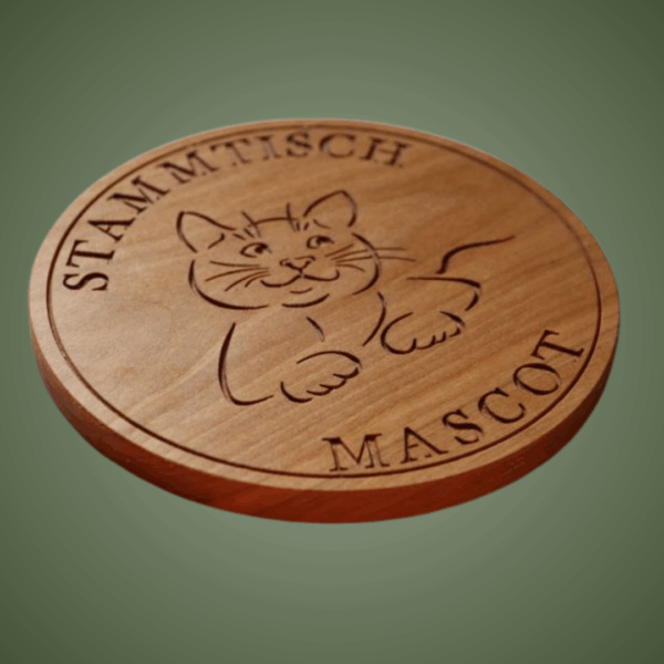 Personalized Cat Trivet: Carved Wood Trivet