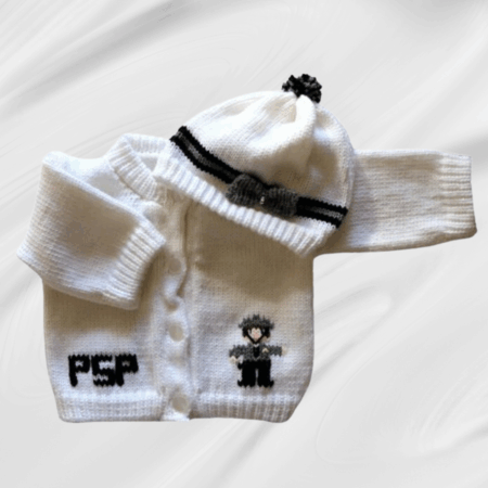 State Police Baby Sweater, Handmade Knitted Baby Sweater, Personalized Baby Sweater