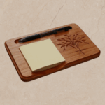 Personalized Tree Sticky Note Holders, Custom Wood Note and Pen Holder Organizer, Family Trees