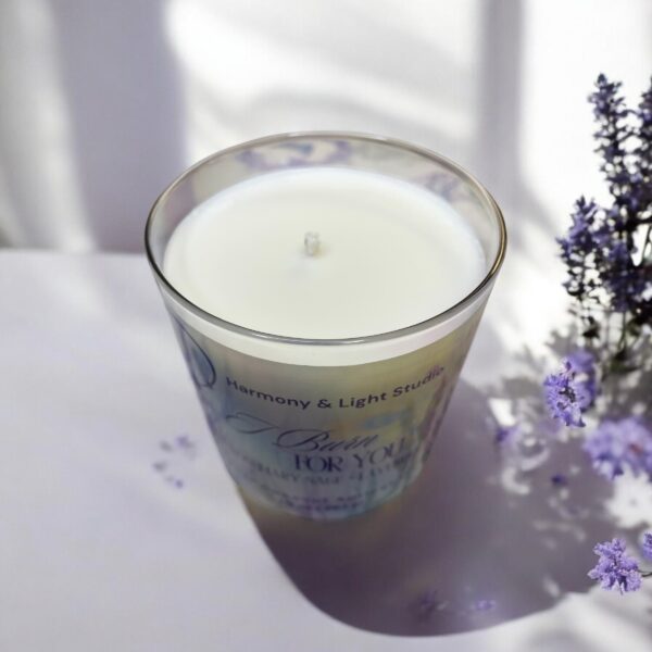 Rosemary Sage Lavender Candle: Coconut Apricot Wax, Calming Scent - 10 oz