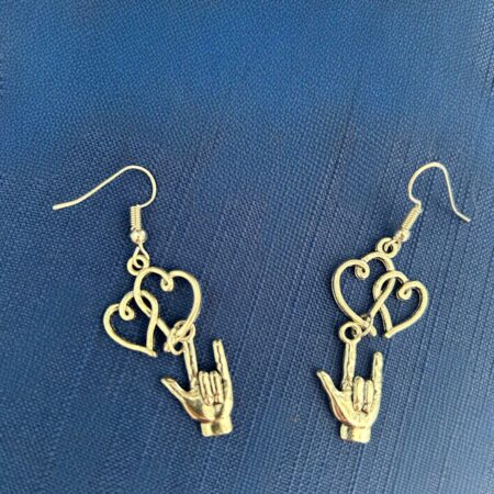 I Love You Hands with Hearts Earrings