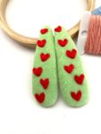 Hand Embroidered Floral Linen Hair Clip – Handmade in Canada