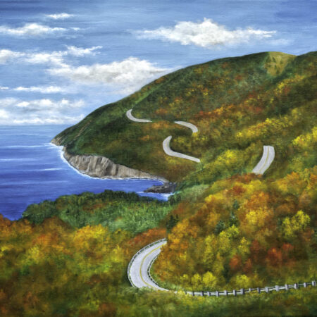 Cabot Trail Giclée Print – Acrylic Painting of Cape Breton, Nova Scotia