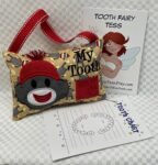 Sock Monkey Tooth Fairy Pillow by Tooth Fairy Tess - Personalized
