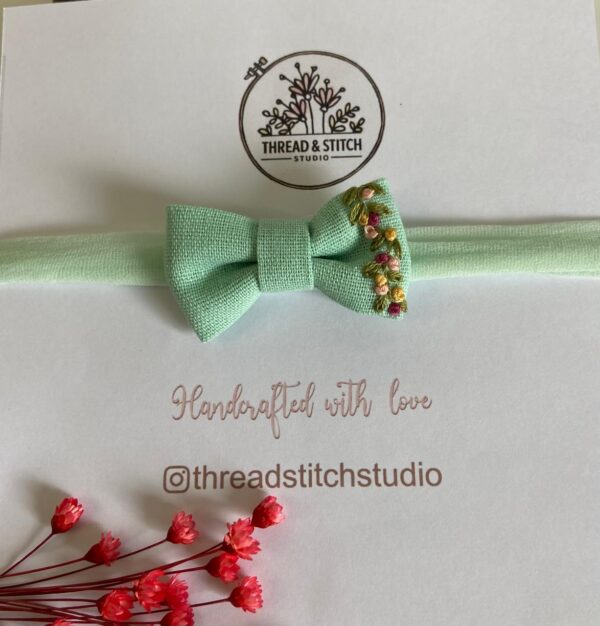 Hand Embroidered Baby Headbands – Newborn Floral Headband Set (6 Colors) | Made in Canada