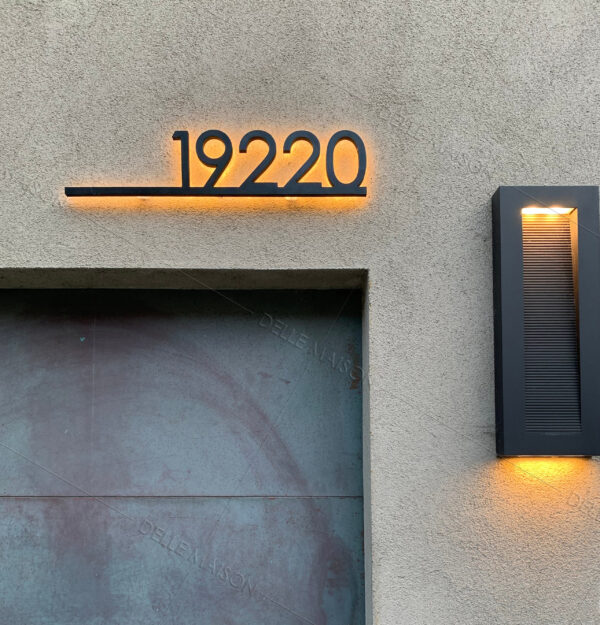 Backlit house numbers customizable LED light up address