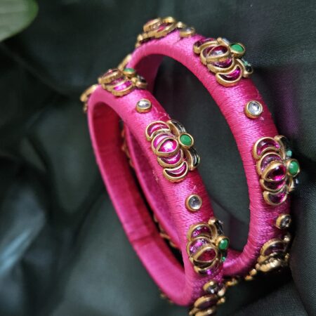 Silk thread Lotus bangles