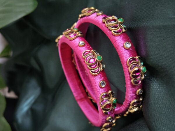 Silk thread Lotus bangles