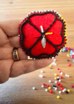 Beaded Poppy Pin: Support Indigenous Youth Scholarships!