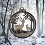 3D wooden Christmas tree ornaments