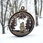 3D wooden Christmas tree ornaments