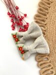 Hand Embroidered Floral Bow Pair – Matching Hair Clips Canada (5 cm)