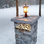 Backlit house numbers customizable LED light up address