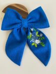 Oversized Floral Hair Bow Canada – Hand Embroidered Statement Bow