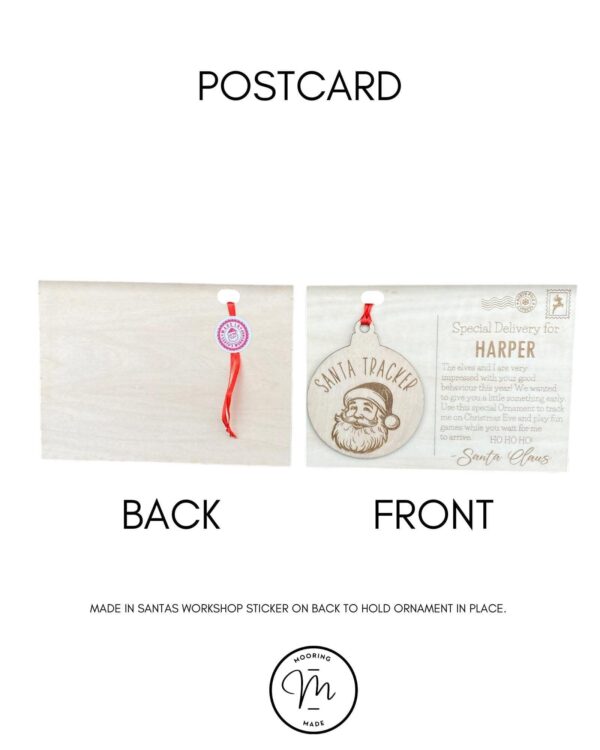 Santa Tracker Ornament and Postcard