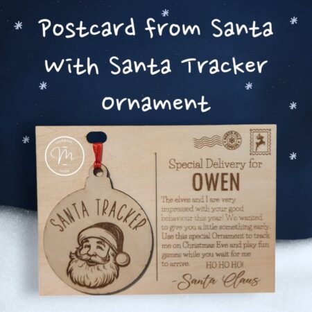 Santa Tracker Ornament and Postcard