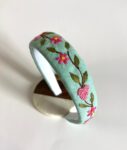Hand Embroidered Linen Headband – Floral Handmade Hair Accessory – Autumn Fall Style – Free Shipping Canada