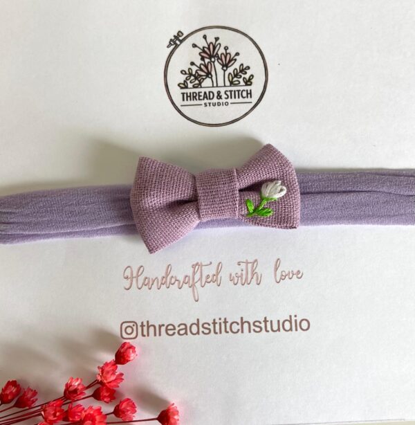 Hand Embroidered Baby Headbands – Newborn Floral Headband Set (6 Colors) | Made in Canada