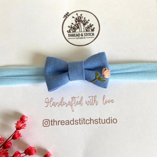 Hand Embroidered Baby Headbands – Newborn Floral Headband Set (6 Colors) | Made in Canada